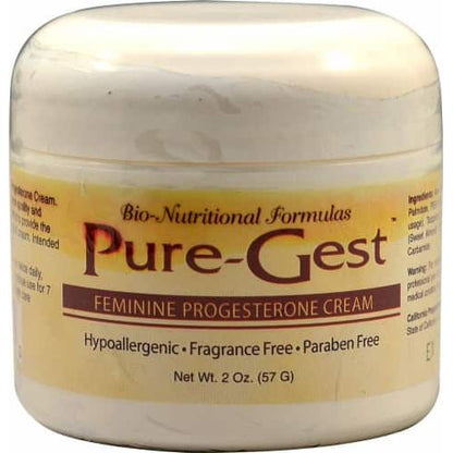 Bio-Nutritional Formulas Pure-Gest Feminine Progesterone Cream 2oz