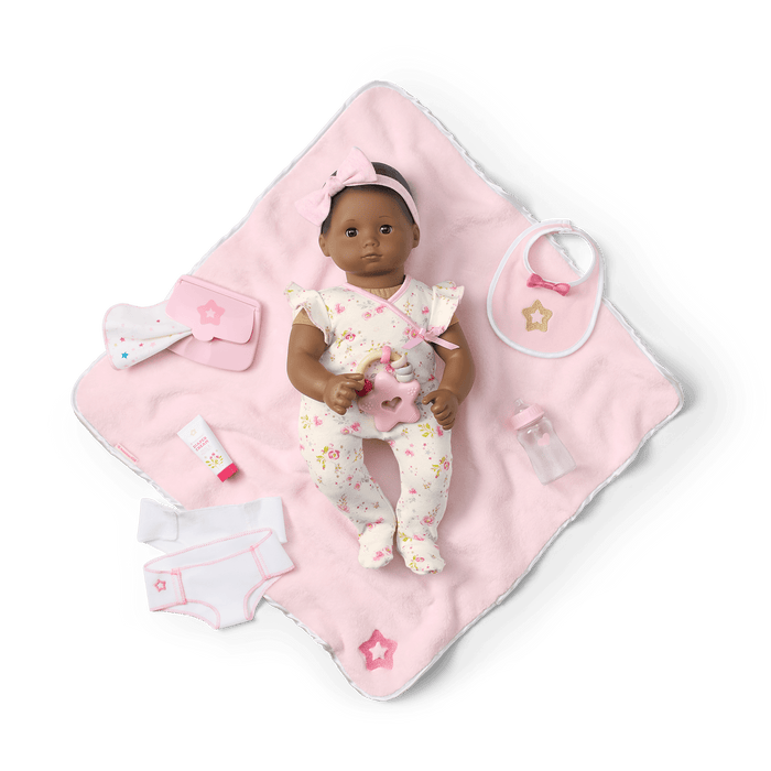 Bitty Baby® Doll #1 with black hair Care & Play Set