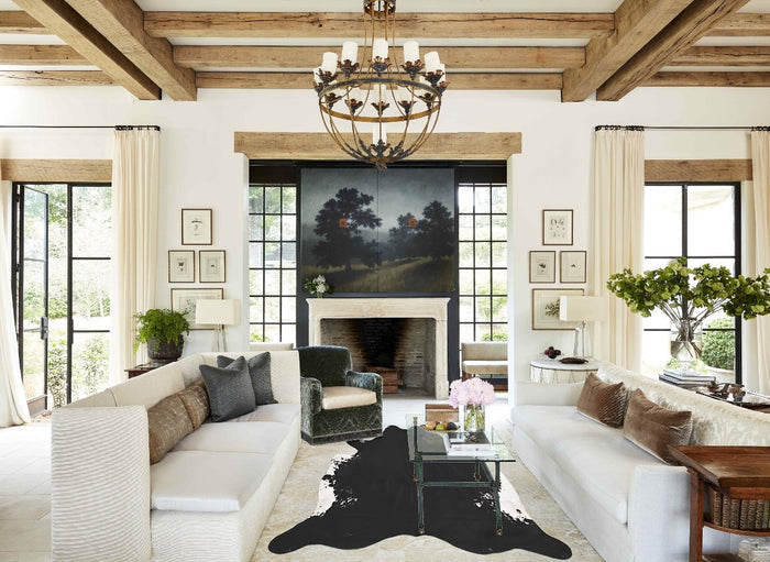 Black and White Cowhide Rug #B10339