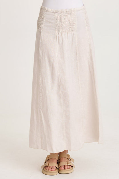 XCVI Blake Linen Smocked Skirt/Dress
