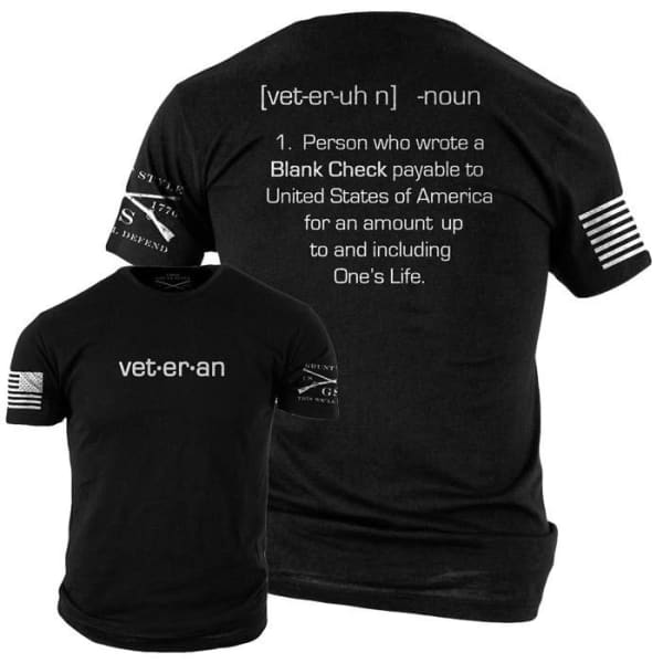 Blank Check Men’s Veteran T by Grunt Style - Mens Shirts