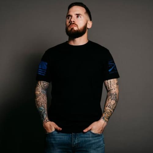 Blue Shield Men’s T by Grunt Style - Shirts & Tops
