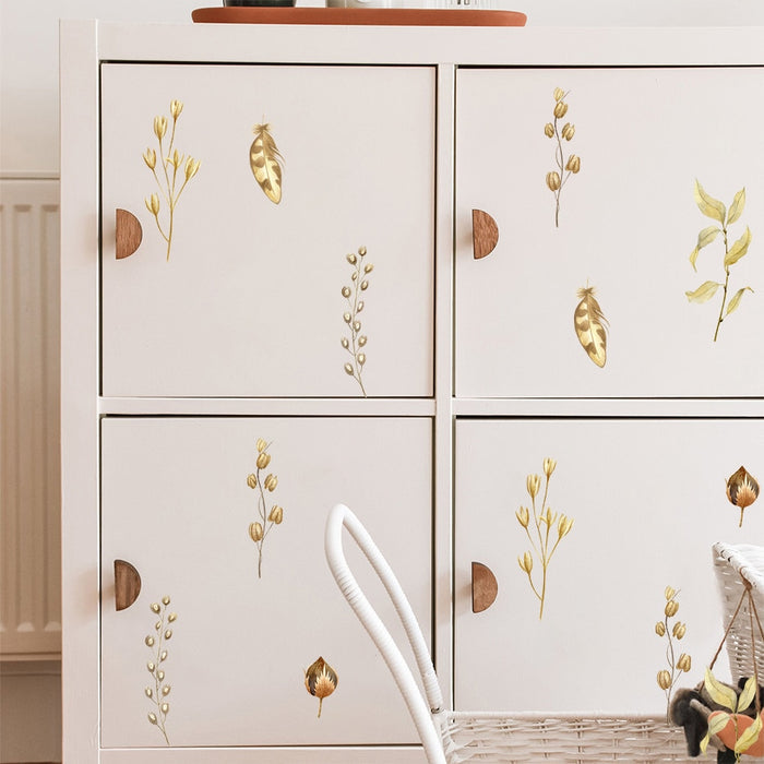 Bohemian Wall Decal Dry Seed Pods