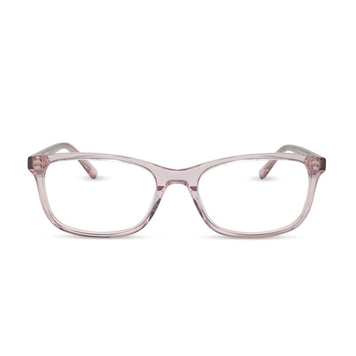 diff eyewear featuring the bradford rectangle prescription glasses with a rose crystal frame front view