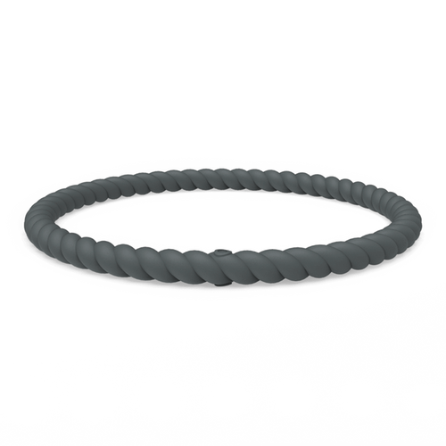 Braided Stackable Silicone Bracelet - Slate