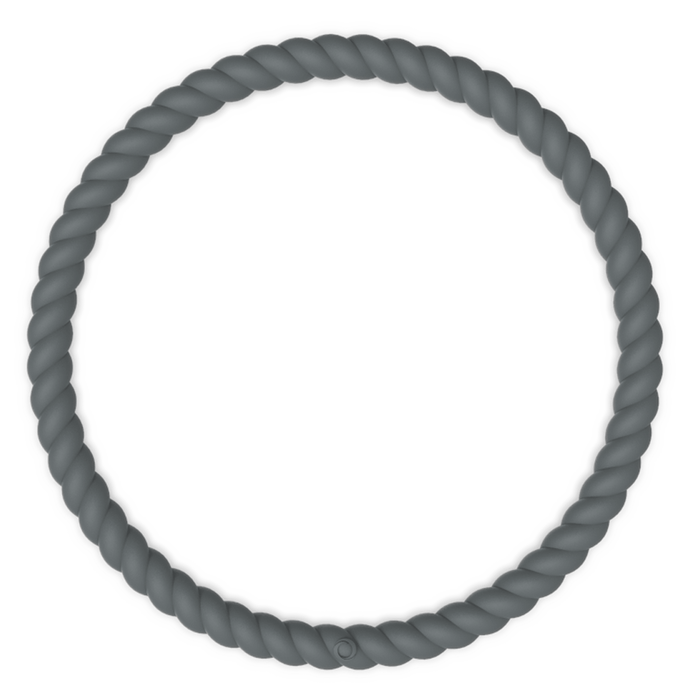 Braided Stackable Silicone Bracelet - Slate