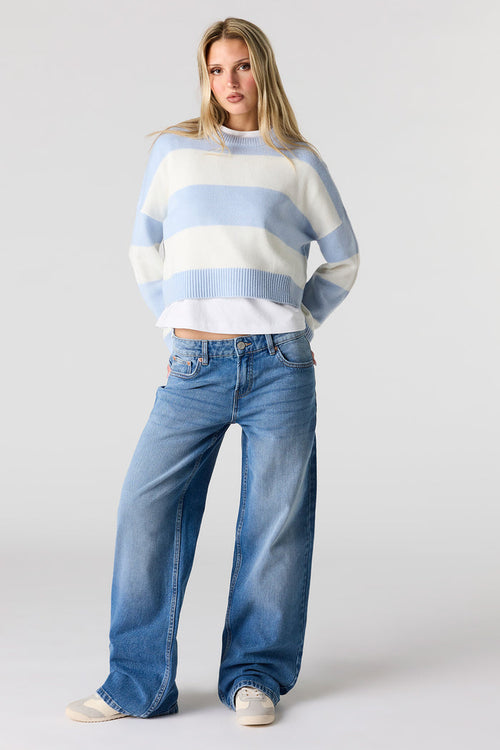 Brooklyn Low Rise Baggy Dark Jean