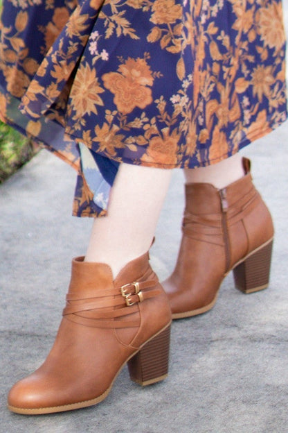 Buckle Up Side Zipper Bootie
