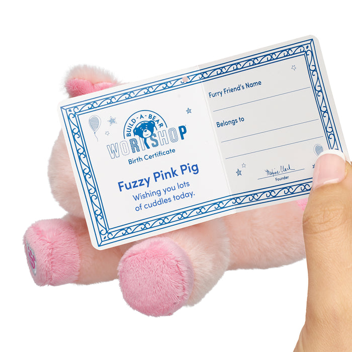 Build-A-Bear Mini Beans® Fuzzy Pink Pig Stuffed Animal