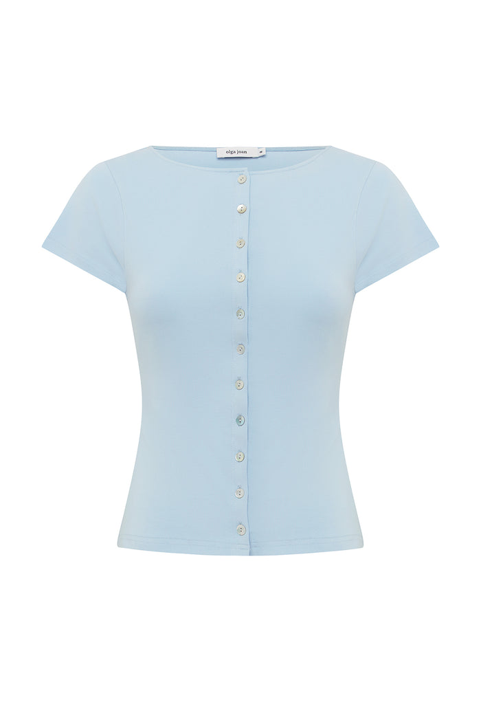 Button-Through Tee Cielo