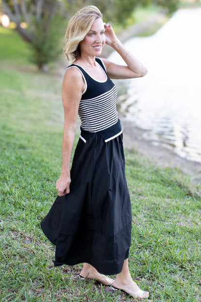 Cabana Stripe Knit Maxi Dress