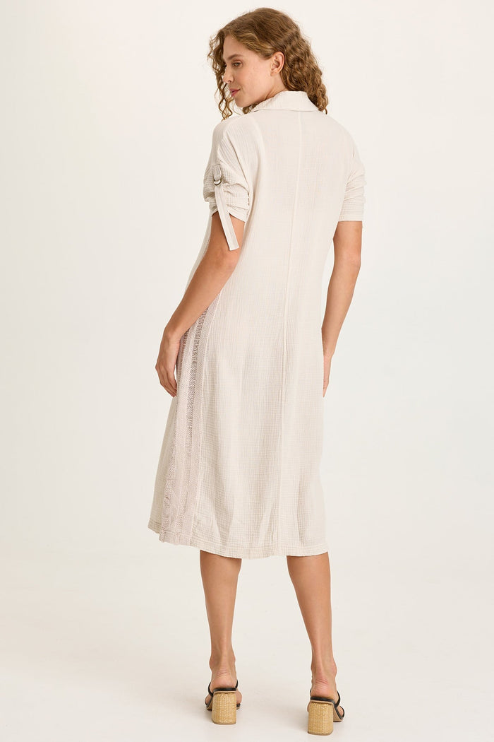 XCVI Cantori Gauze Button-Up Dress