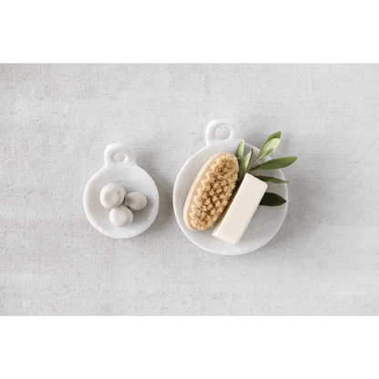 Carter Marble Dish with Handle - Sweet Water Decor - marble bowl