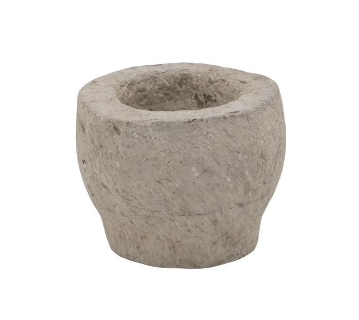 Carved Stone Mortar Bowl - handcrafted stone bowl - Cultheir