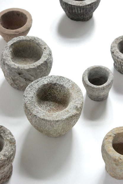 Carved Stone Mortar Bowl - detail view showing craftsmanship