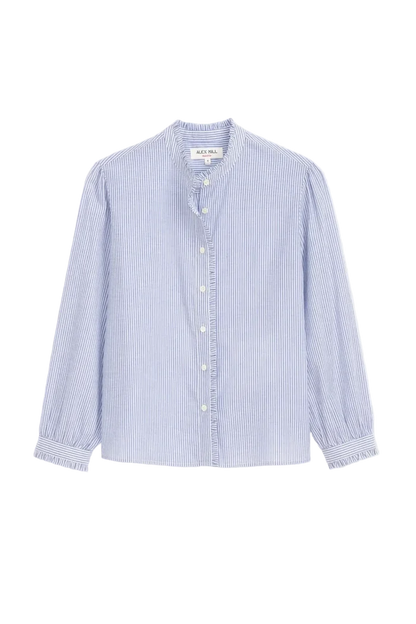 Chantilly Striped Ruffle Shirt