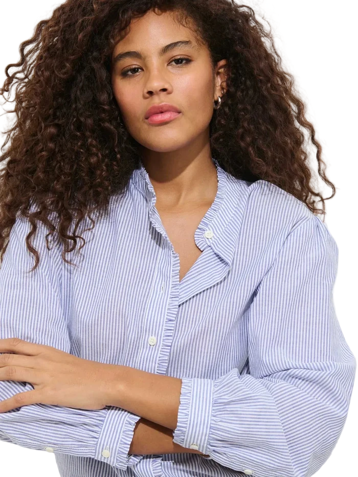 Chantilly Striped Ruffle Shirt