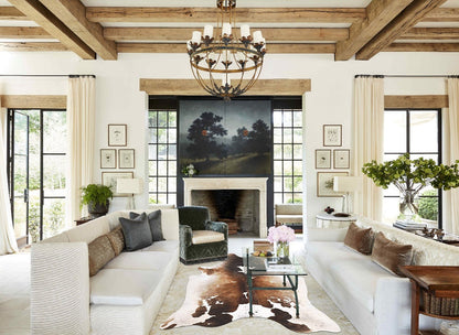 Chocolate and White Cowhide Rug #B10578