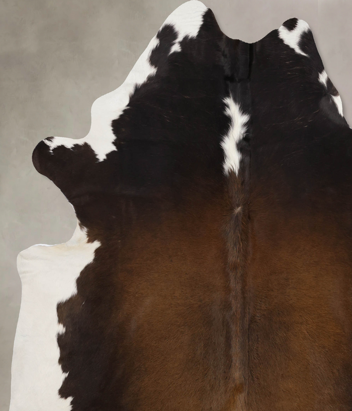 Chocolate and White Cowhide Rug #B10751