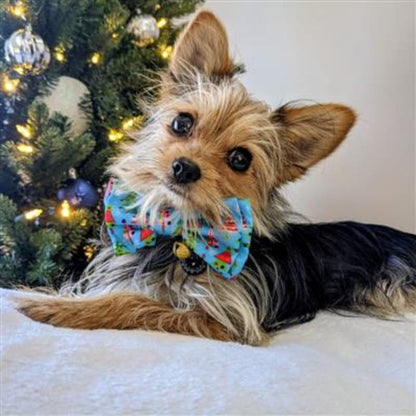 Huxley & Kent Bow Tie Christmas Trees Holiday Pet Bow Tie - SM