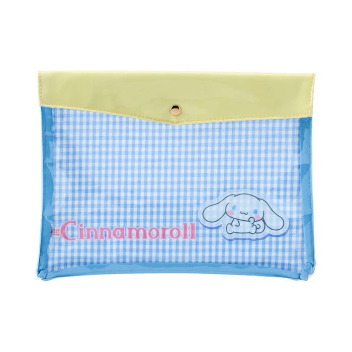 Cinnamoroll Gingham Flat Pouch Stationery Japan Original