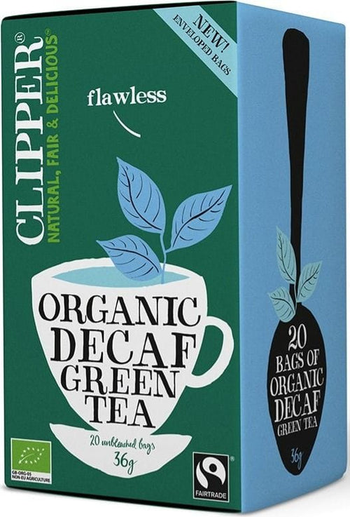 Clipper Organic Decaf Green Tea (20 Tea Bags) is a decaffeinated alternative for those who want to enjoy a lighter but flavonoid-rich green tea-5021991941702 Hannah's Variety Store