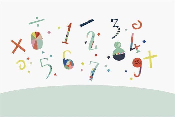 Colorful Numbers Wallpaper Mural