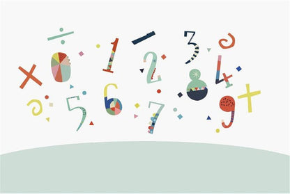 Colorful Numbers Wallpaper Mural