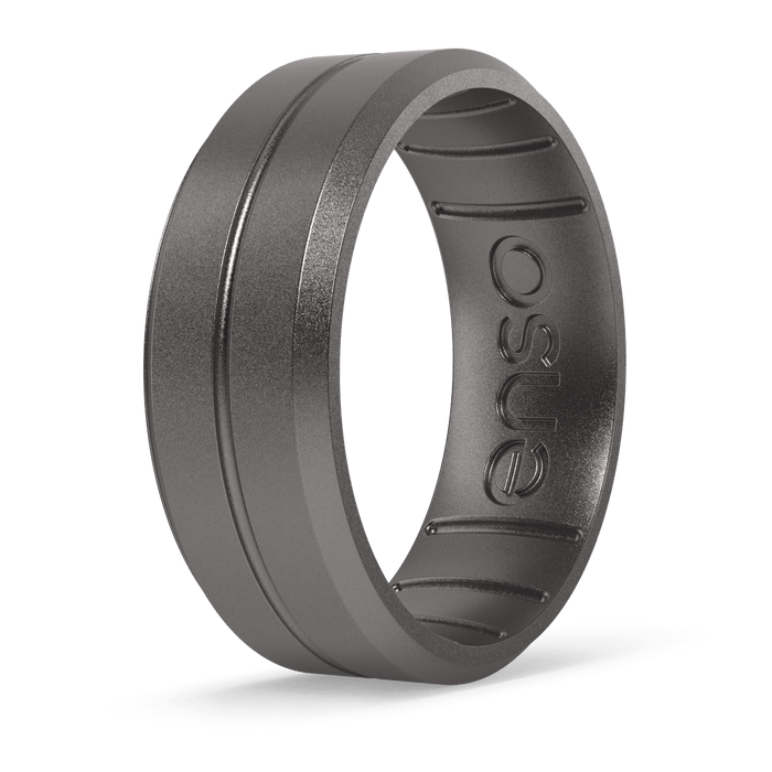 Elements Contour Silicone Ring - Platinum