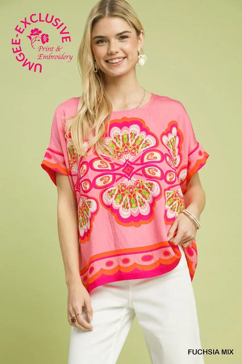 Contrast Trim Top