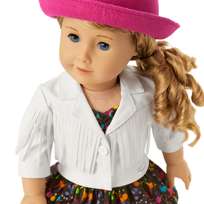 Courtney’s™ White Fringe Jacket for 18-inch Dolls (Historical Characters)