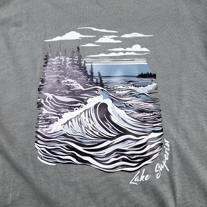 Crashing Waves Lake Superior T-shirt