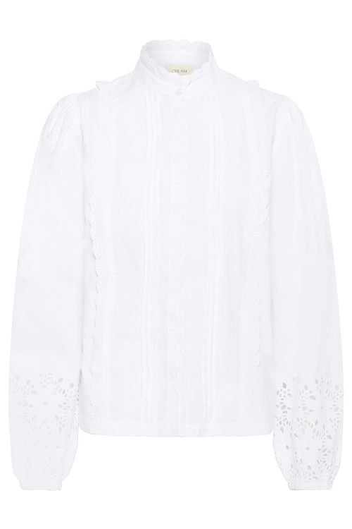 Cream CRChloe Shirt in snow white. A timeless cotton shirt with a classic fit, perfect for everyday styling. Shop at Dotique.