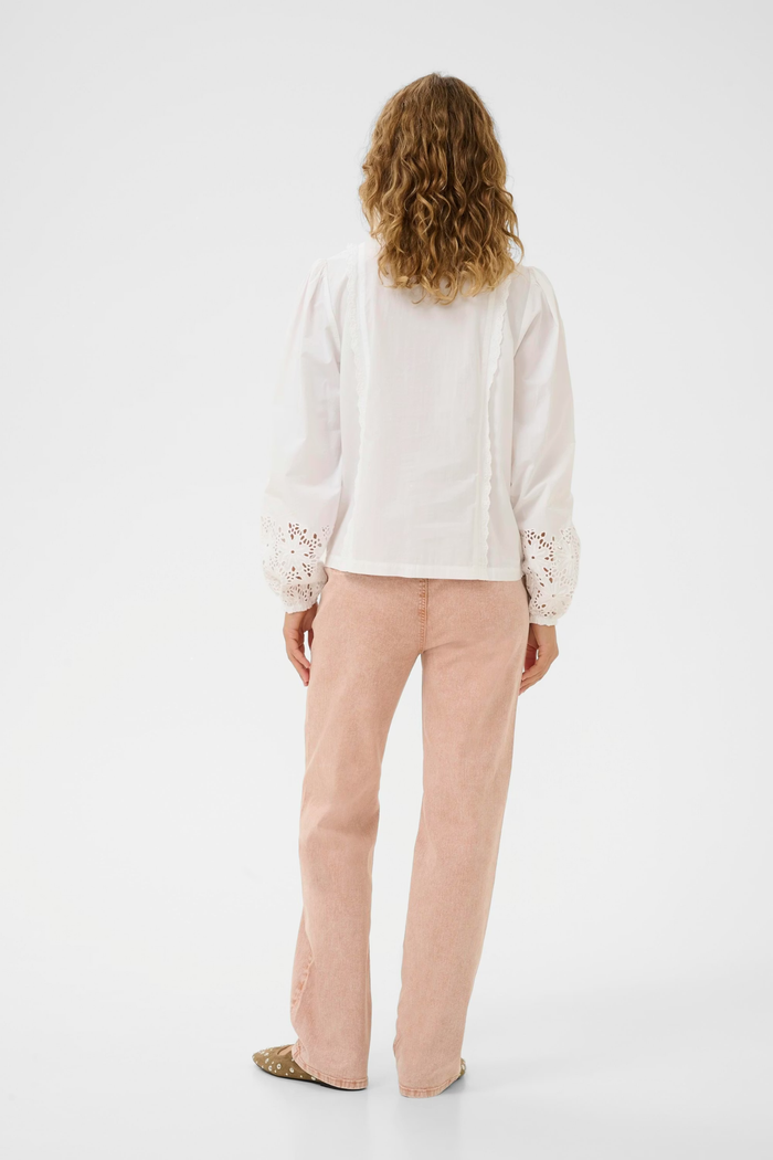 Cream CRChloe Shirt in snow white. A timeless cotton shirt with a classic fit, perfect for everyday styling. Shop at Dotique.