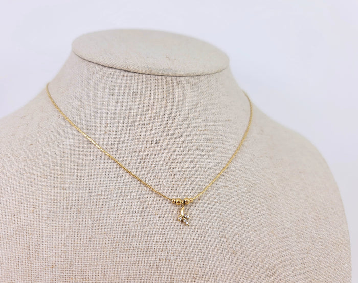 Crystal Leaf Necklace