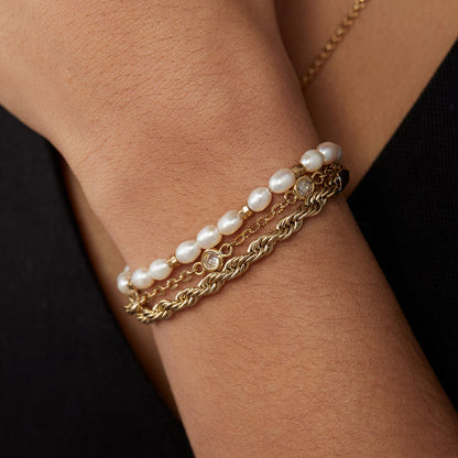 Crystal + Pearl Stranded™ Bracelet Set