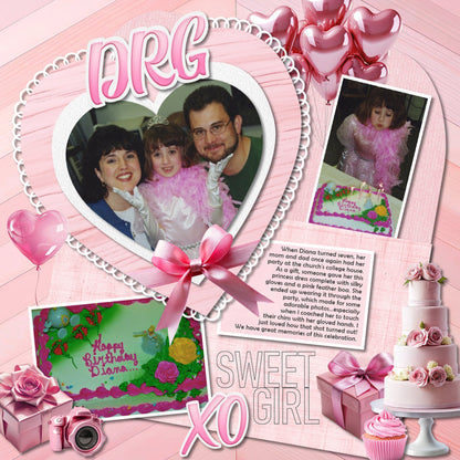 Collect the entire series of Curated Colors by Lucky Girl Creative digital art! Access your digital art in easy-to-use coordinated color palettes. Add these pink embellishments, textured and wood papers, alpha set, and everyday wire word art to all your digital scrapbooking pages and mix-and-match them on various projects throughout the year! Embellishments include flamingo, unicorn, heart balloons, balloons, and more!