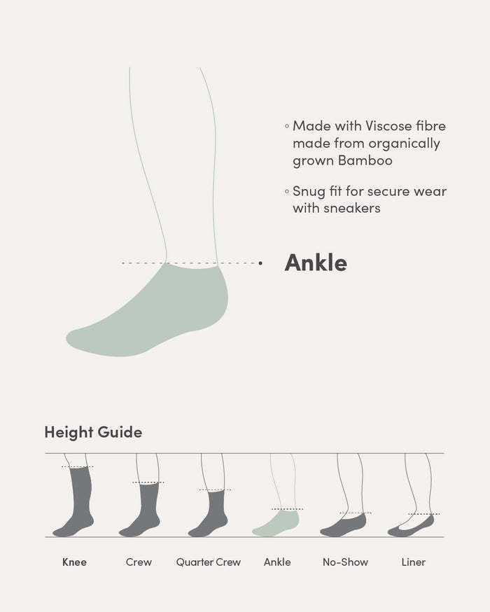 Cushioned Ankle Socks - White