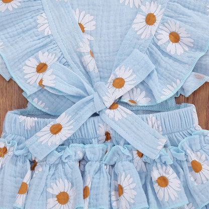 DAISY Ruffle Romper with Headband