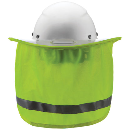 Back view of the Lift Safety DAX full brim sunshade in hi-vis lime