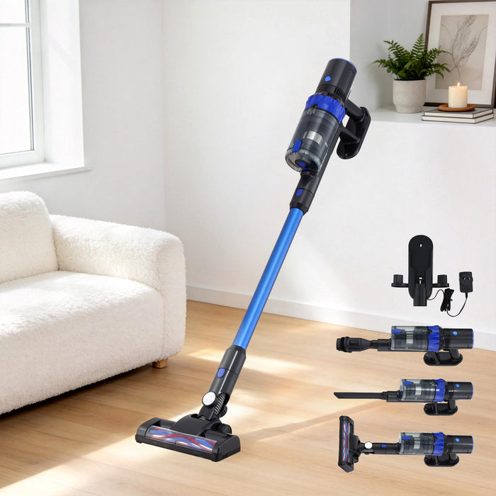 Devanti Stick Vacuum Cleaner Brushless Cordless 350W Blue - Devanti