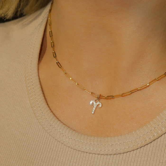 Diamond Zodiac Charm 14K Gold