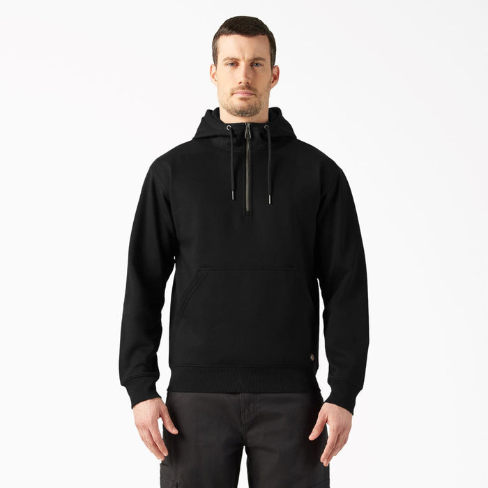 Dickies Men's Durable Water Repellent Quarter Zip Hoodie Sweatshirts & Hoodies Dickies Black 2XL Reg