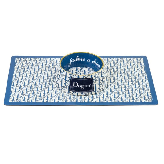 Dog-ior Stylish Blue Pet Bowl - Size Medium