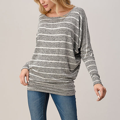 Dolman Sleeve Striped Top