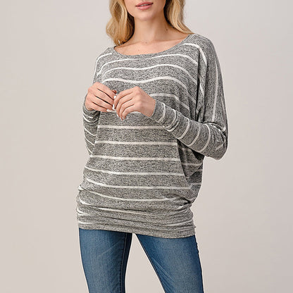 Dolman Sleeve Striped Top