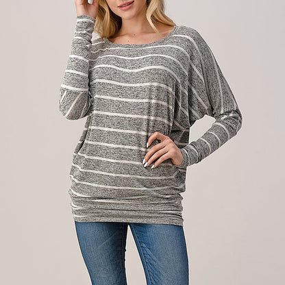 Dolman Sleeve Striped Top