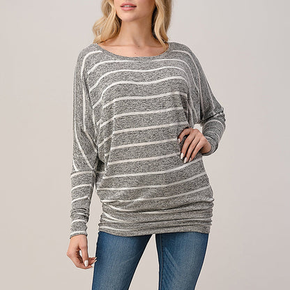 Dolman Sleeve Striped Top