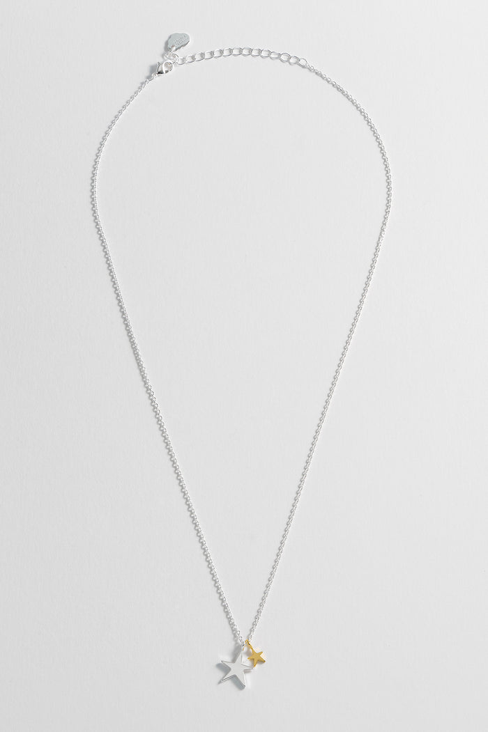 Double Hand Drawn Star Necklace
