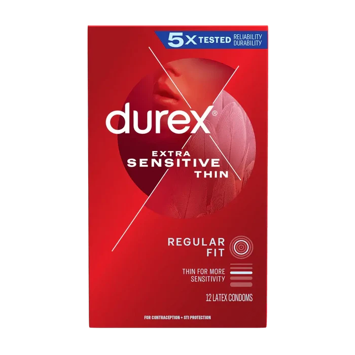 Durex® Extra Sensitive Lubricated Condoms 12 - Pack - 12-Pack